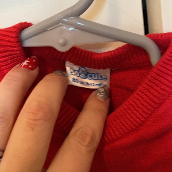 Christmas reindeer baby sweater vest - Picture 3 of 4